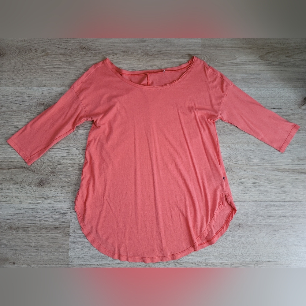 Toad&Co. 3/4 Sleeve Tissue Tee in Coral